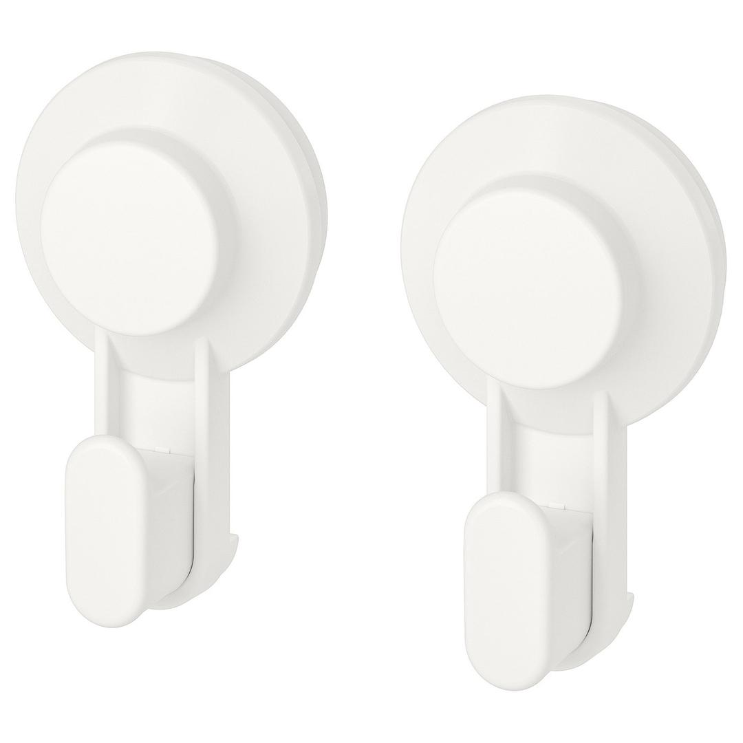 TISKEN Crochet avec ventouse - blanc