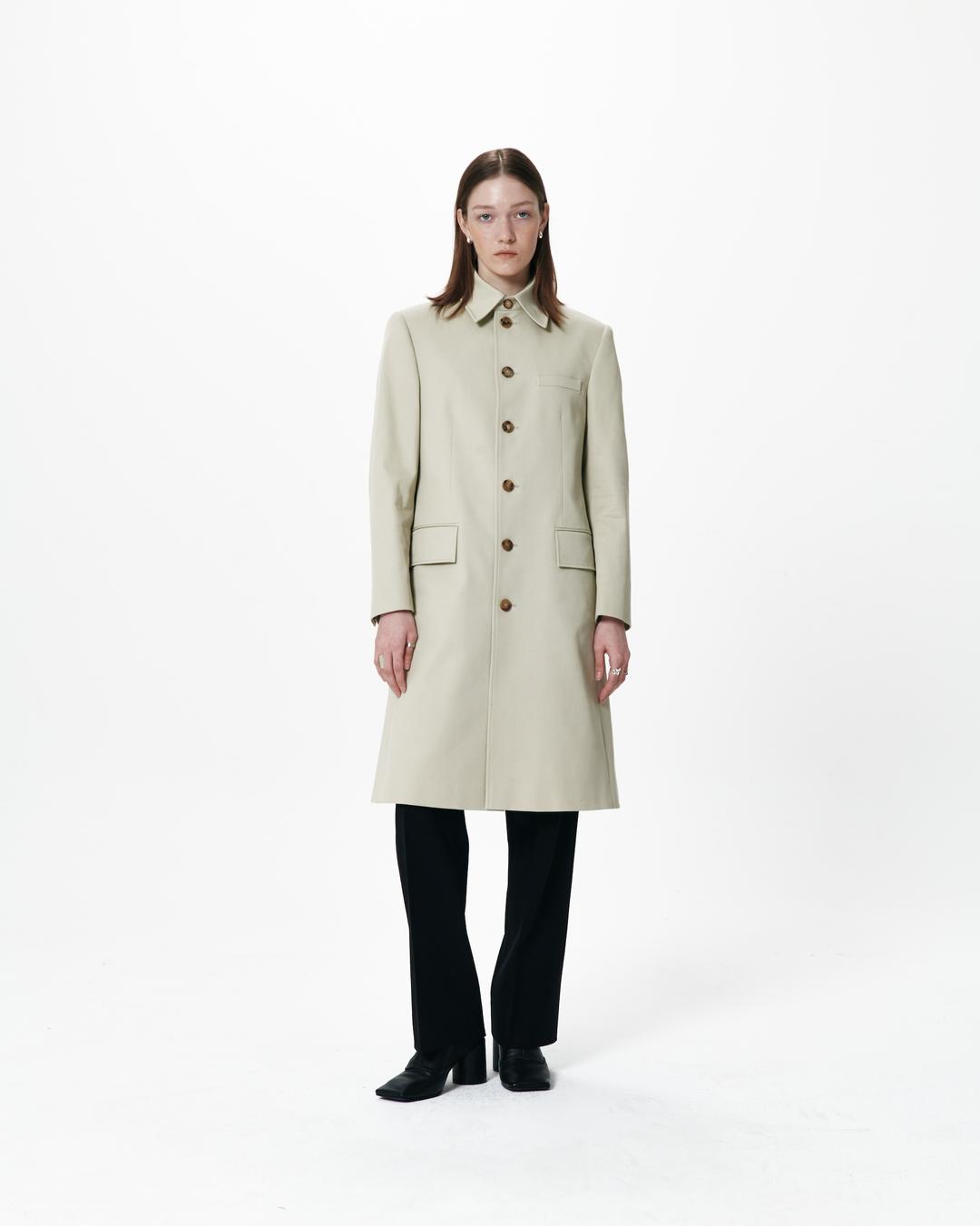 Ivory cotton classic coat