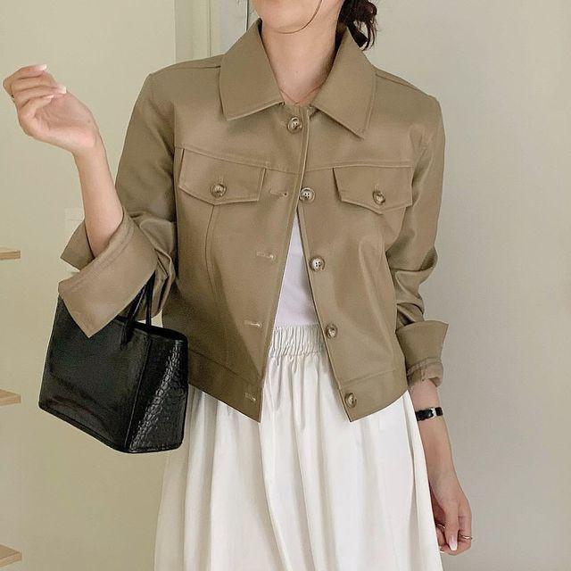 폰즈 레더 카라 숏 가죽자켓 (3color)_빈야드