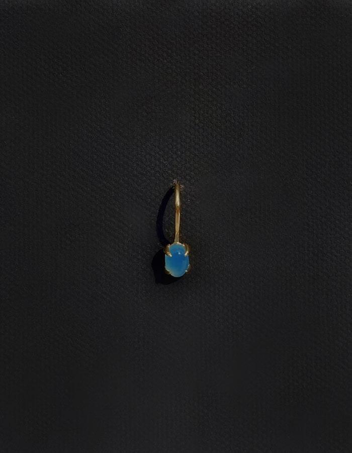 suzuran) Fables 2way earpiece (Blue Chalcedony)