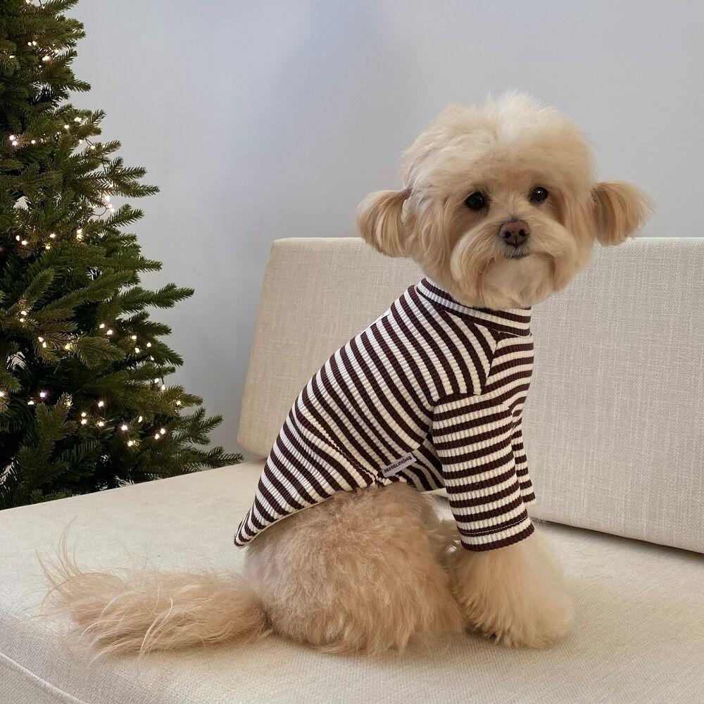 Merry 골지 터틀넥_브라운