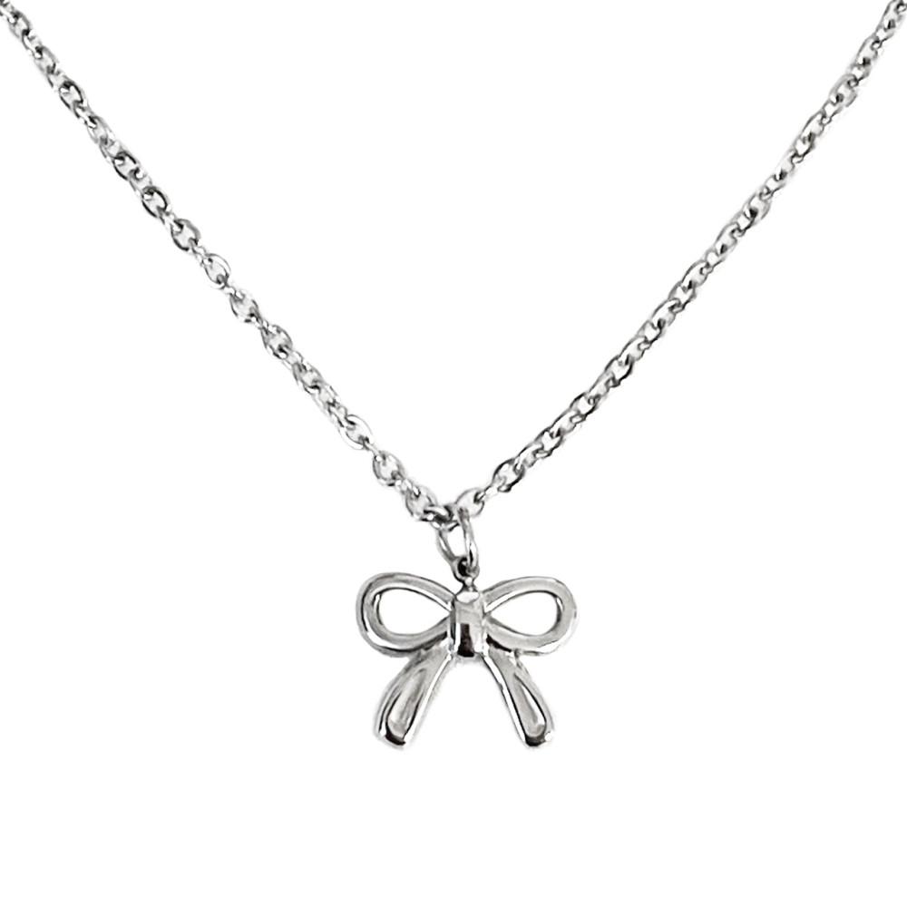 Ballet Core Ribbon Necklace 발레코어룩 리본 목걸이 써지컬스틸