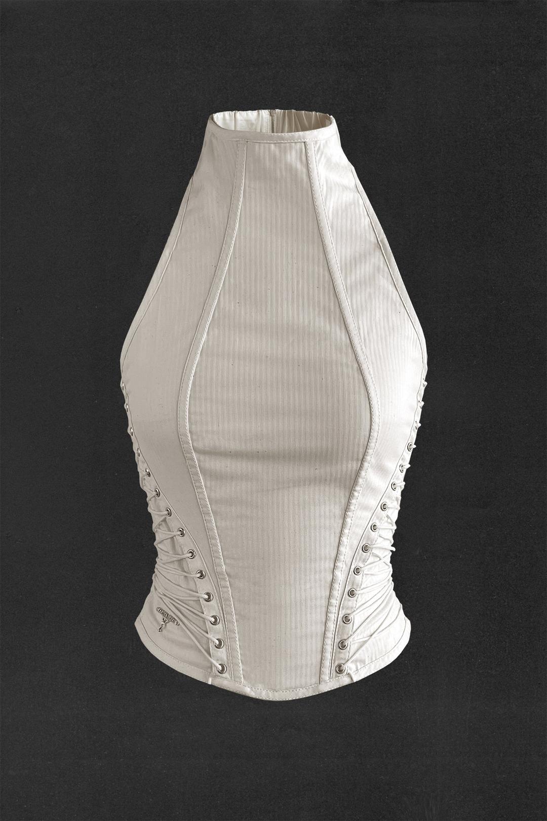 LACED HALTER TOP - 36