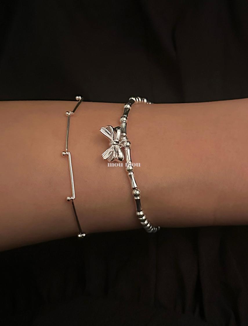 리본 볼 밴드 팔찌 ribbon ball band bracelet