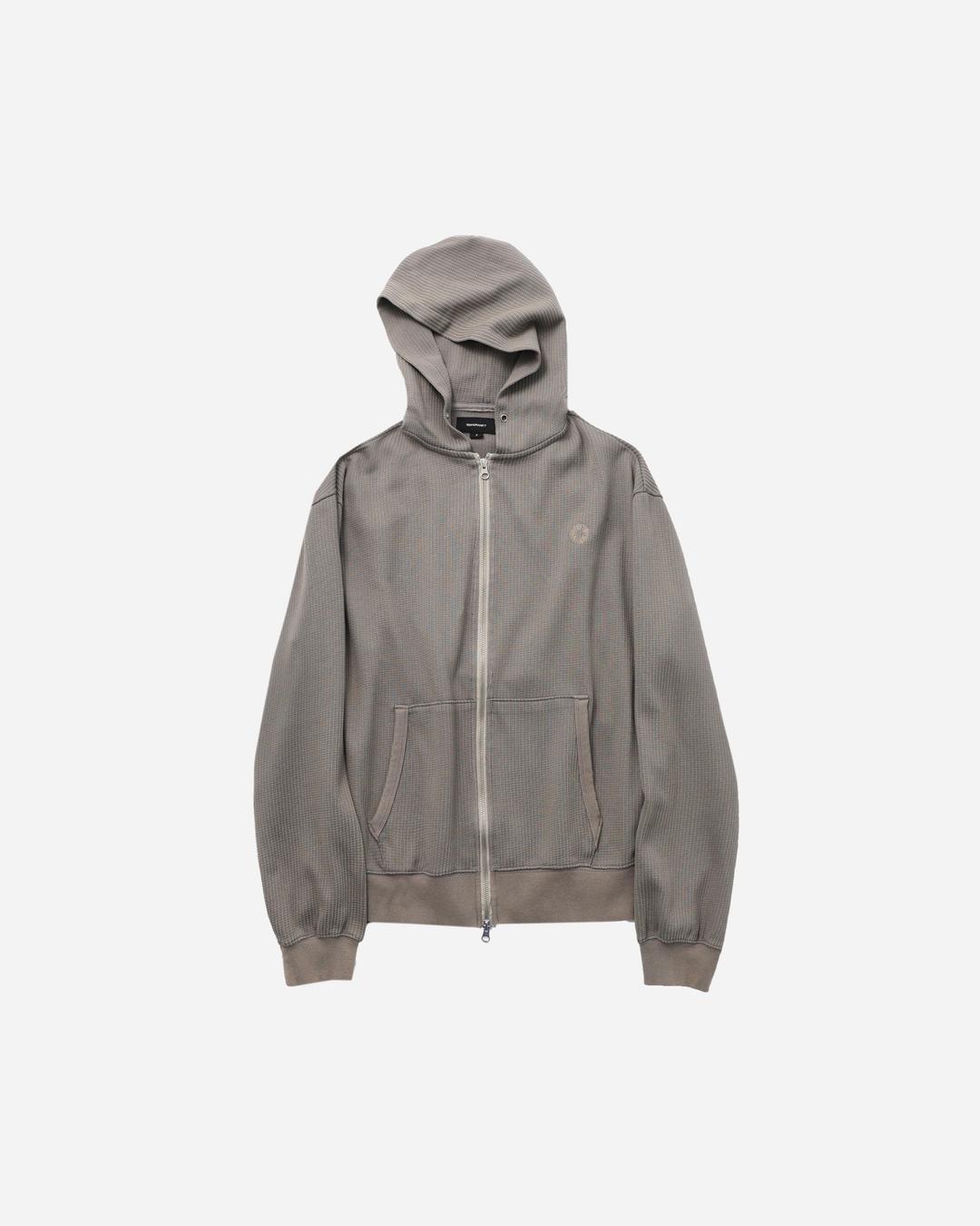 AV BLEACHED HOOD ZIP-UP (TAN)