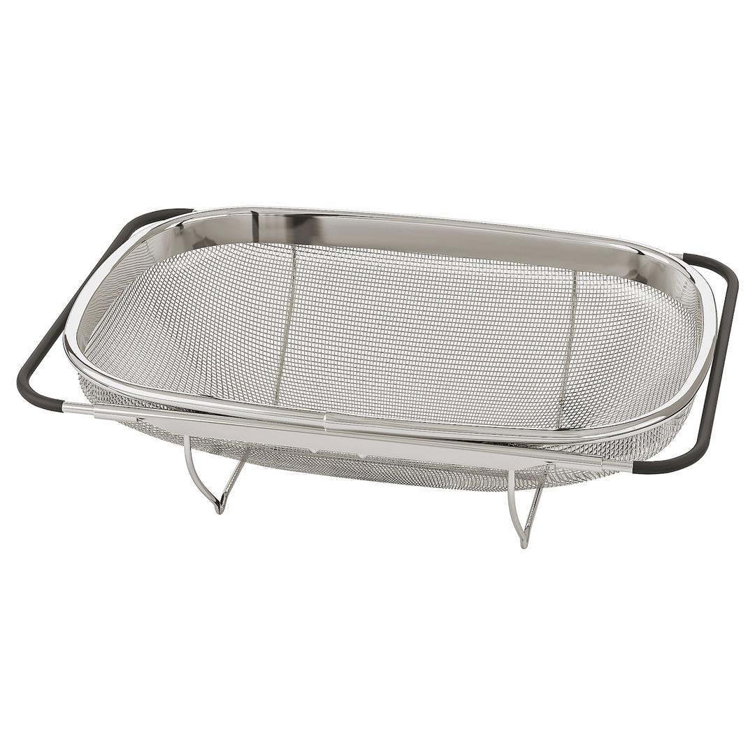 IDEALISK Colander - stainless steel/black 34x23 cm