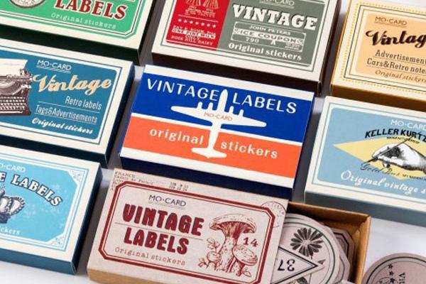 성냥갑 박스 종이 스티커 3종