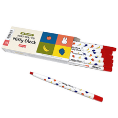 동아 미피 체크 색연필 채점 색연필 빨강 1타스(12자루)