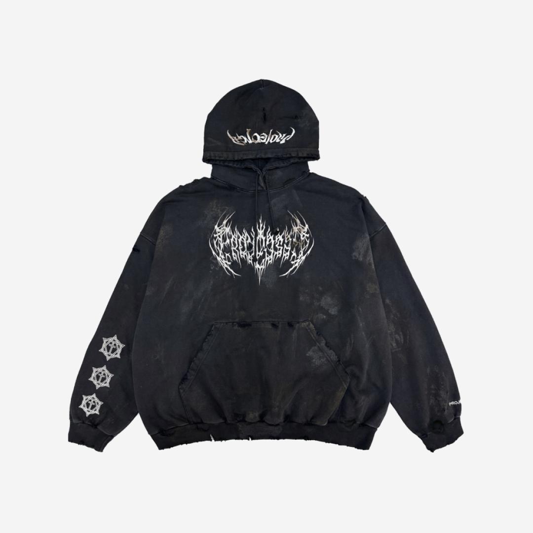 Project G/R Metalic Logo Hoodie Black