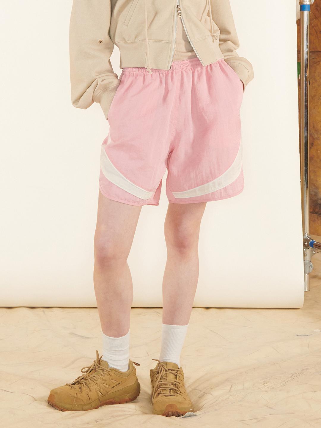 Nylon Running Shorts UNISEX Pink Off-White