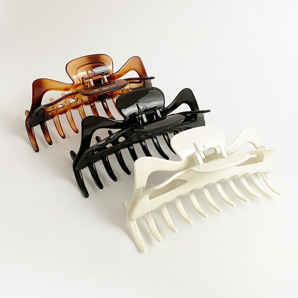 (무배) 로렌스 초대형 나비 데일리 베이직 여름 숱많은 올림머리 헤어 국내산 대왕 집게핀