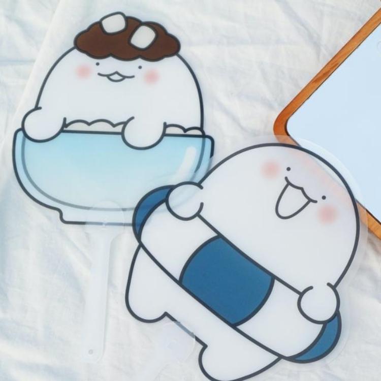 여름 휴대용 익명이 부채 2set