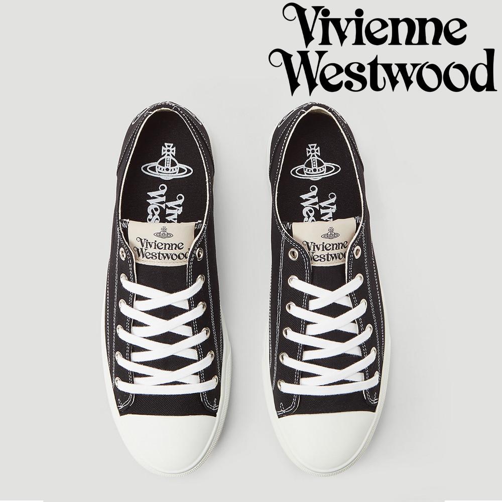 비비안 웨스트 우드 비건 로우 스니커즈 블랙