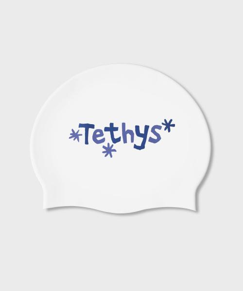 TETHYS TWINKLE SWIM CAP_WHITE