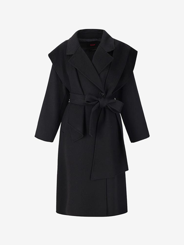 [SOUP]머플러 핸드메이드 울 롱코트(SBBHC84)