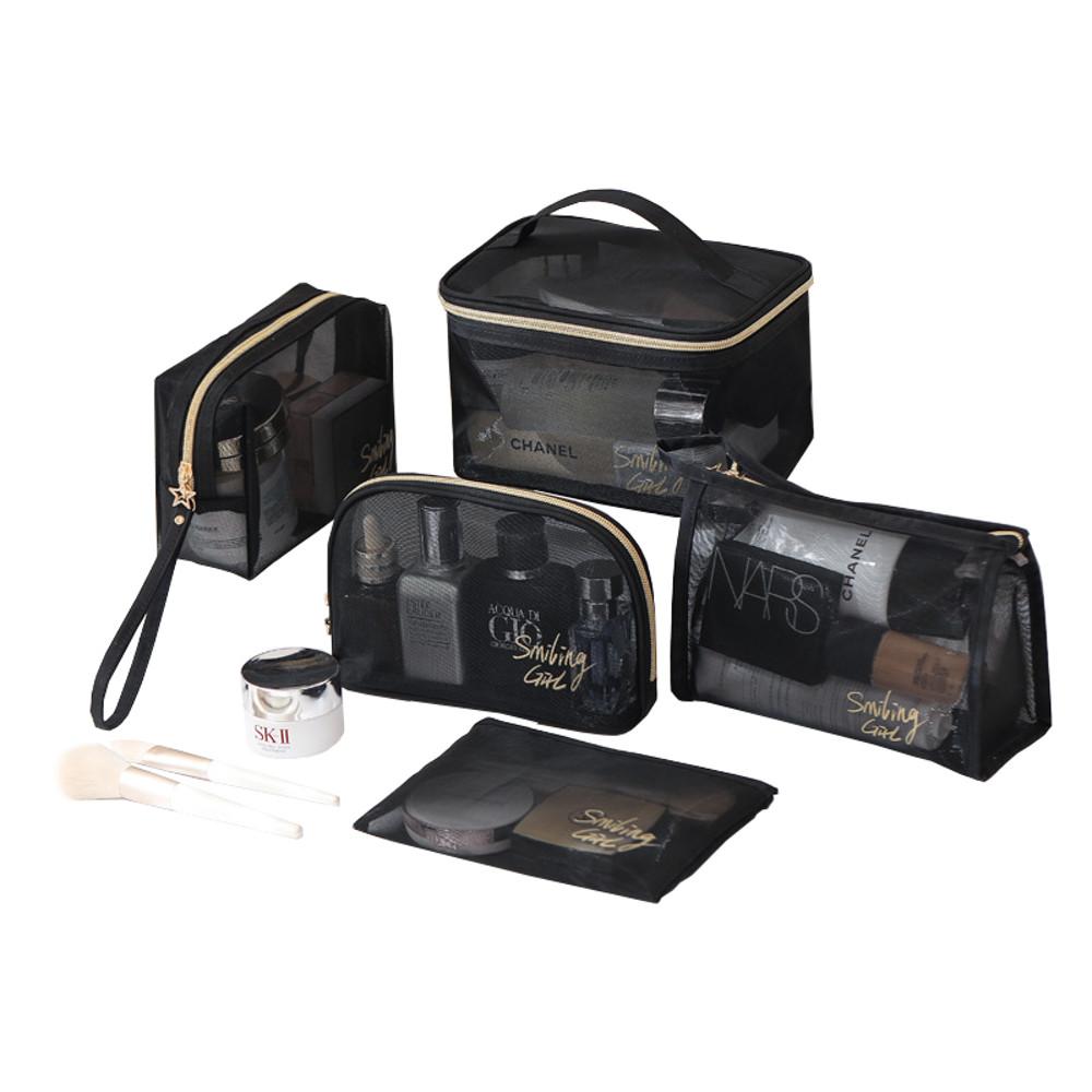 뷰레이터닷컴 그리드 메쉬 파우치 목욕가방 다용도 망사파우치 사각