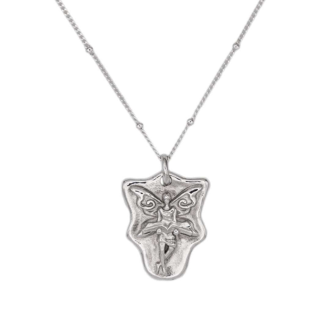 BOOK FAIRY necklace (slver)
