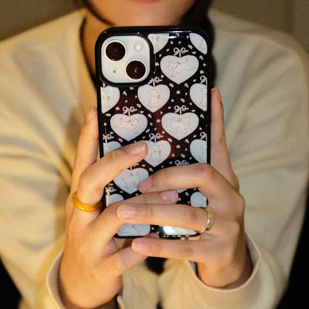 Puppy black phone case (에폭시 케이스)