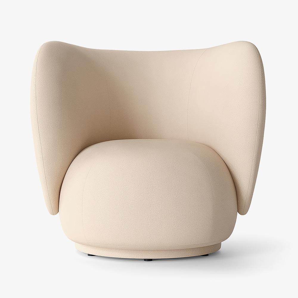RICO LOUNGE CHAIR BRUSHED OFF WHITE