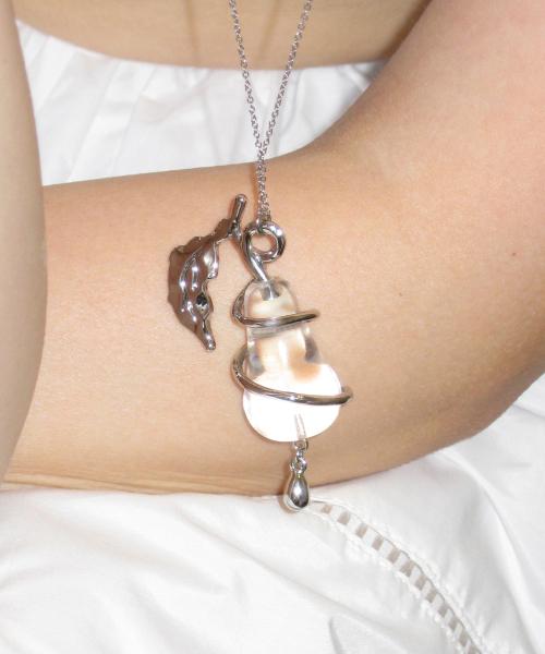 Pear Drop Necklace (Silver)