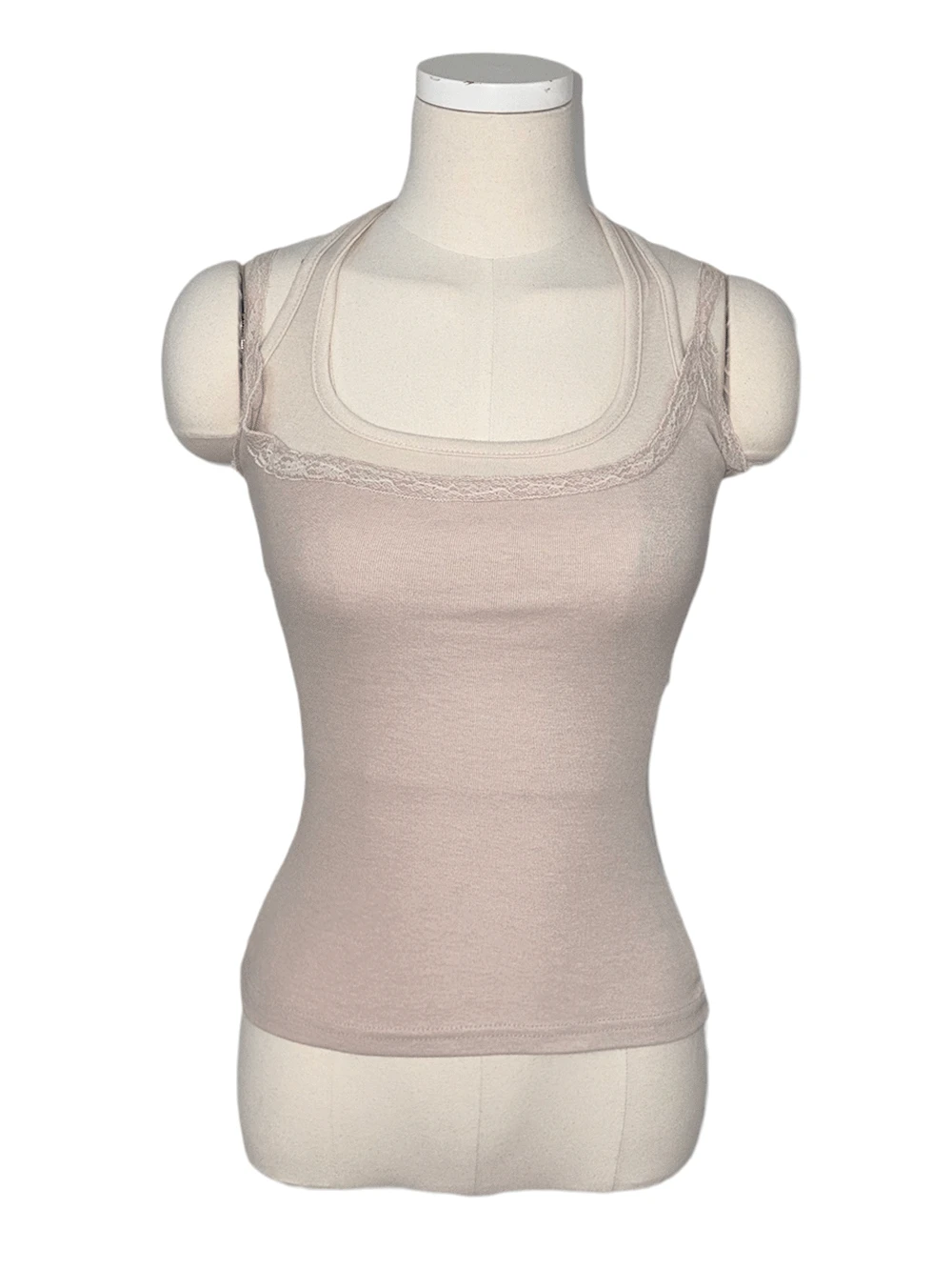 lace halter layered sleeveless (3 color) | 레이스 홀터 레이어드 나시