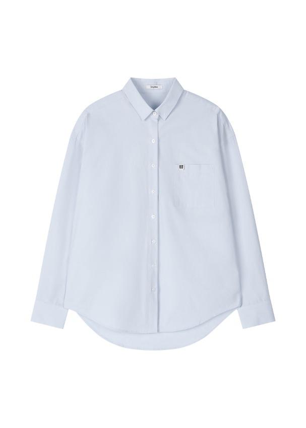 보이프렌드 루즈핏 셔츠 블루