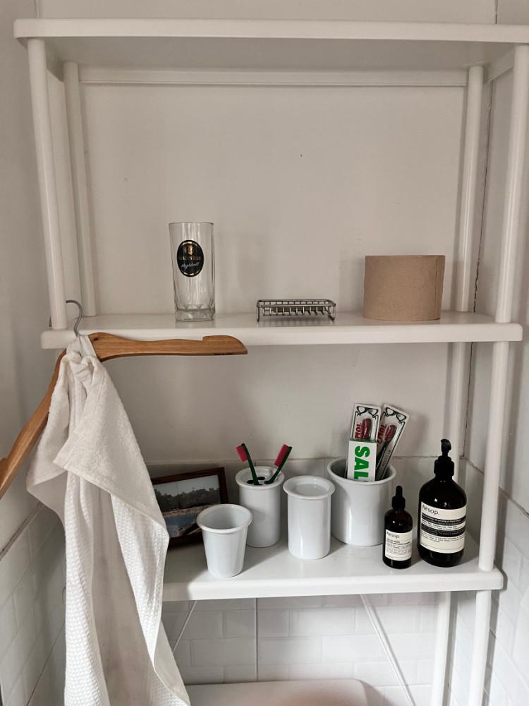 신혼부부 집들이선물 자취선물 선물세트 법랑컵 칫솔꽂이 칫솔거치대 다용도수납 캠핑 [라메종로즈] 화이트 법랑 바쓰