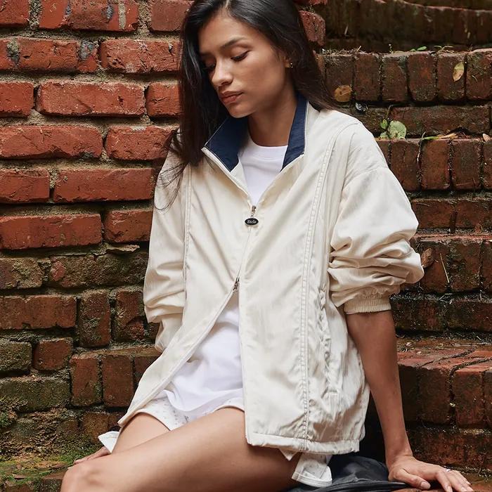 Munch Wind Breaker Jacket-Ivory