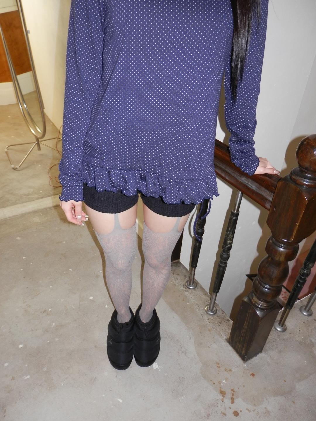 Dots shirring sleeve