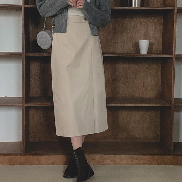 2000 아카이브 BELTED CARGO SKIRT (KHAKI) - 위시버킷