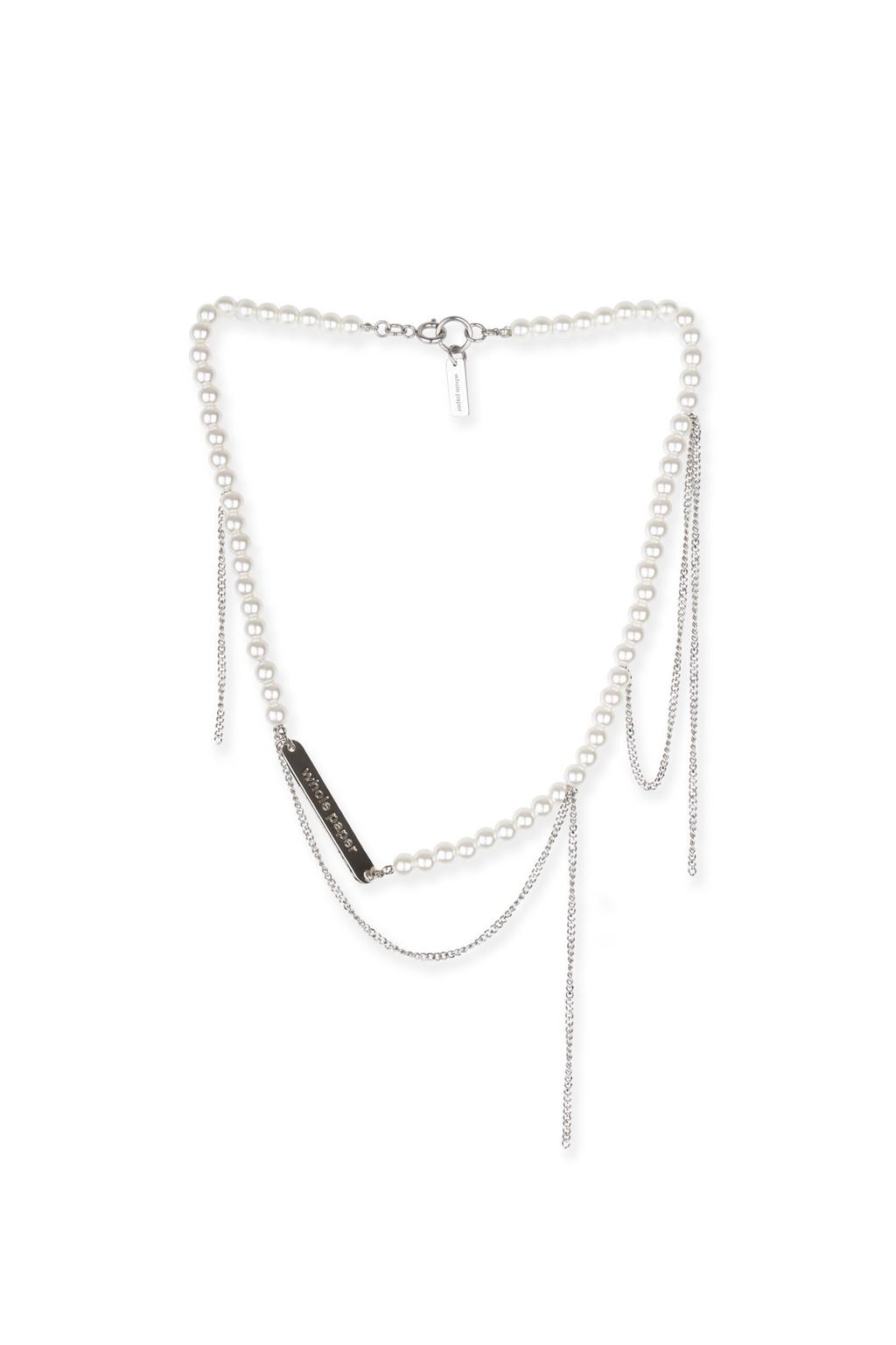 펄 컷아웃 체인 네크리스