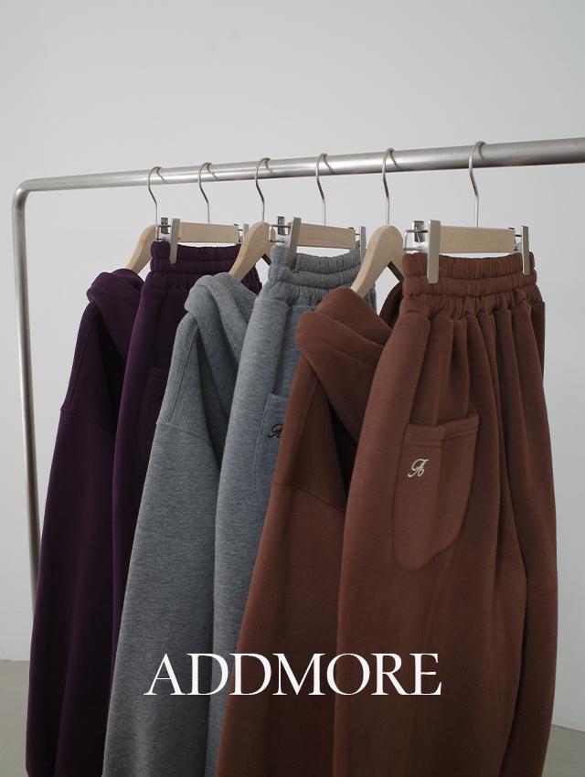 에드모어 [장희령PICK][☃️트레이닝팬츠/기모바지][에드모어] mps859 밀러 기모 자수 와이드 밴딩팬츠