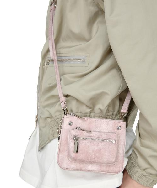 Rivet Two-way Mini Bag, PINK