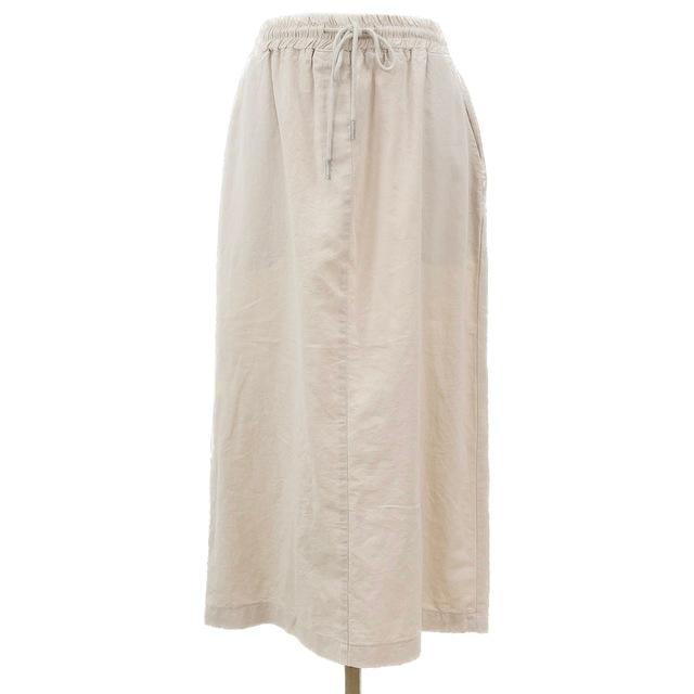 [새상품] 밴딩 h라인 린넨 롱 스커트