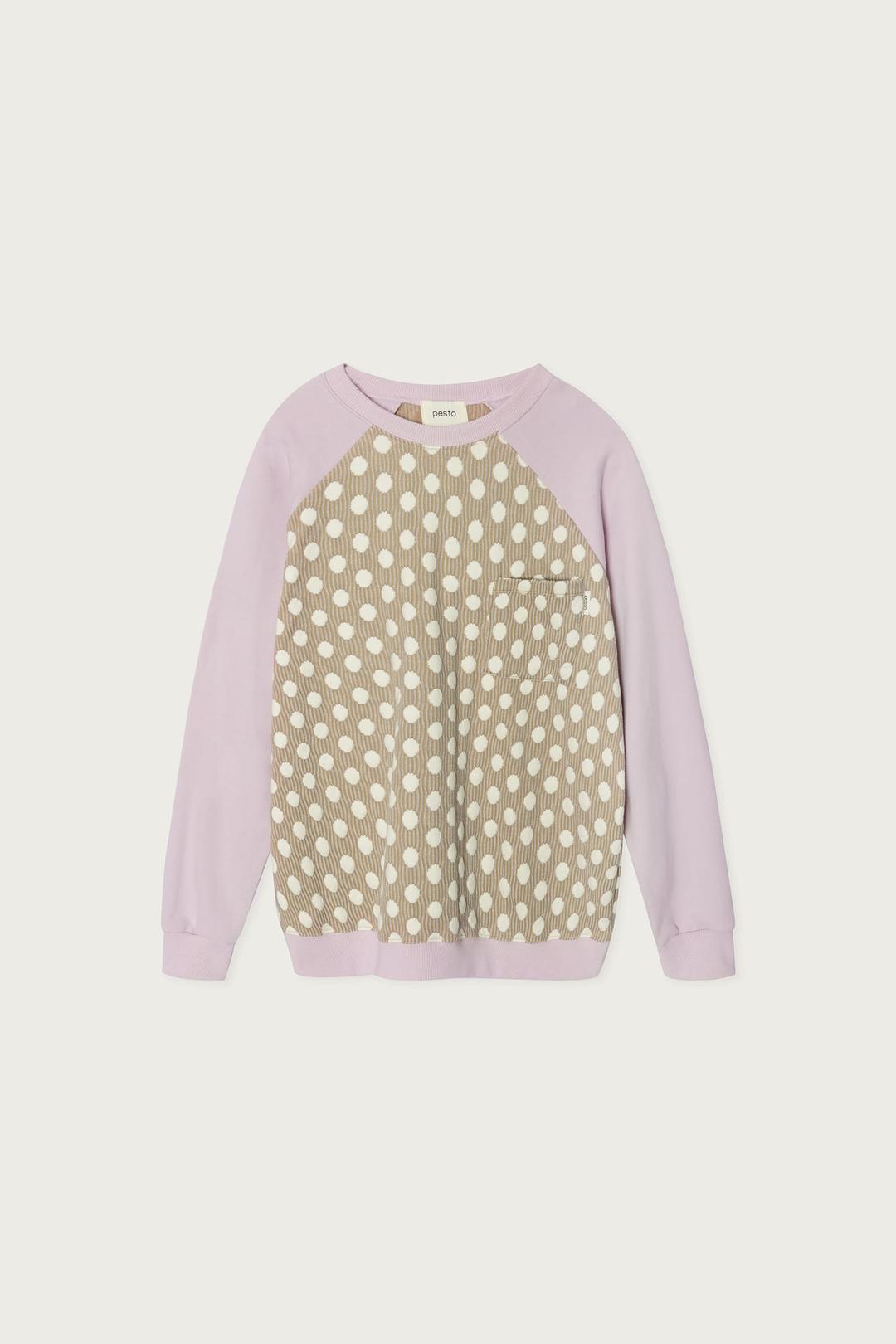 DOT RAGLAN SWEATSHIRT ROSE
