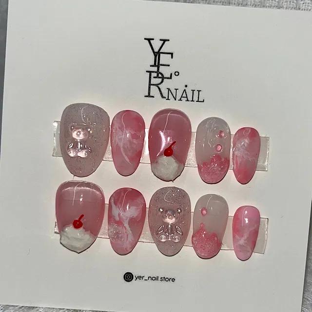 인기상품💕체리쥬빌레 수제네일팁🍧