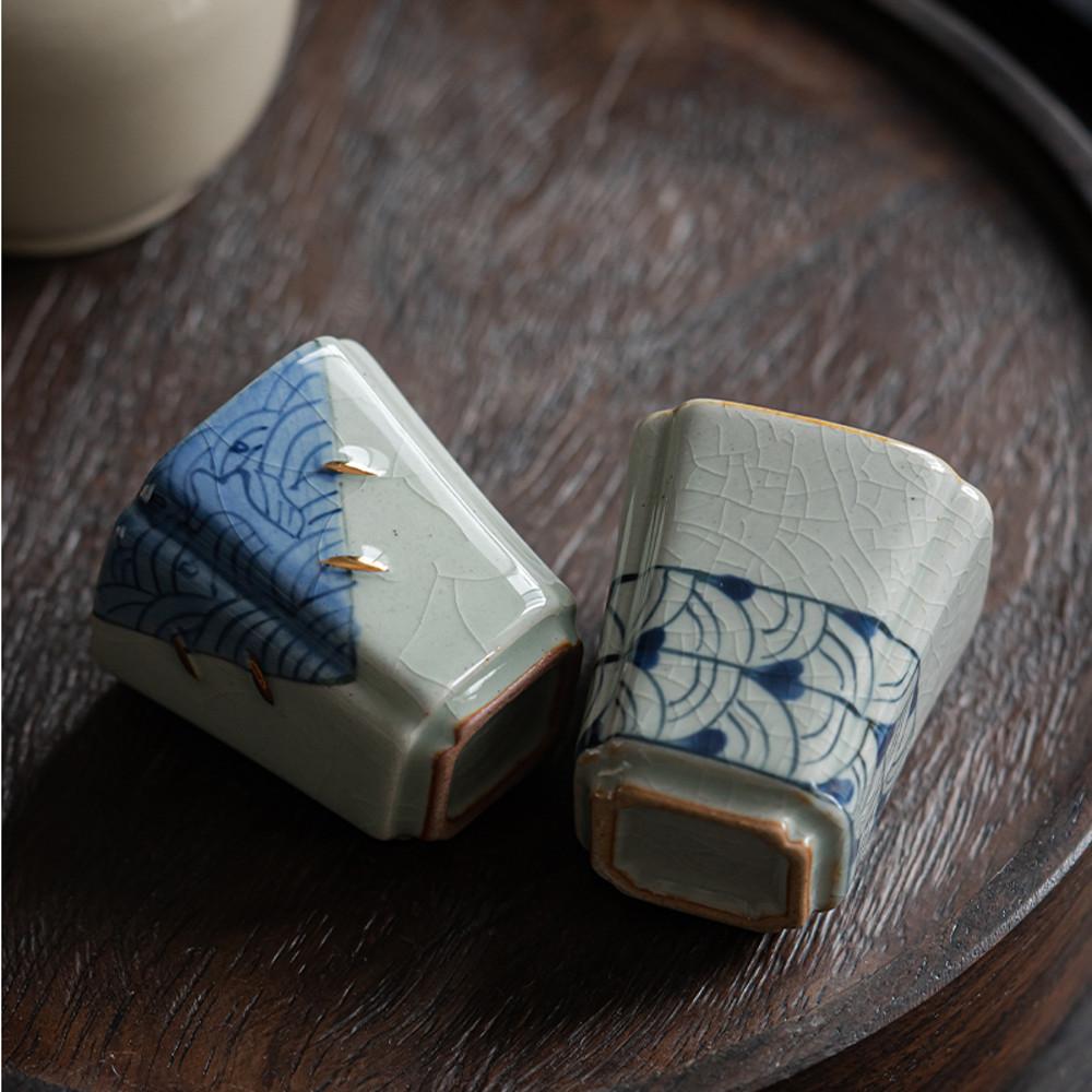 타이엔 앤티크 도자기 청화찻잔 4잔세트 포셀린 다기시리즈 7종