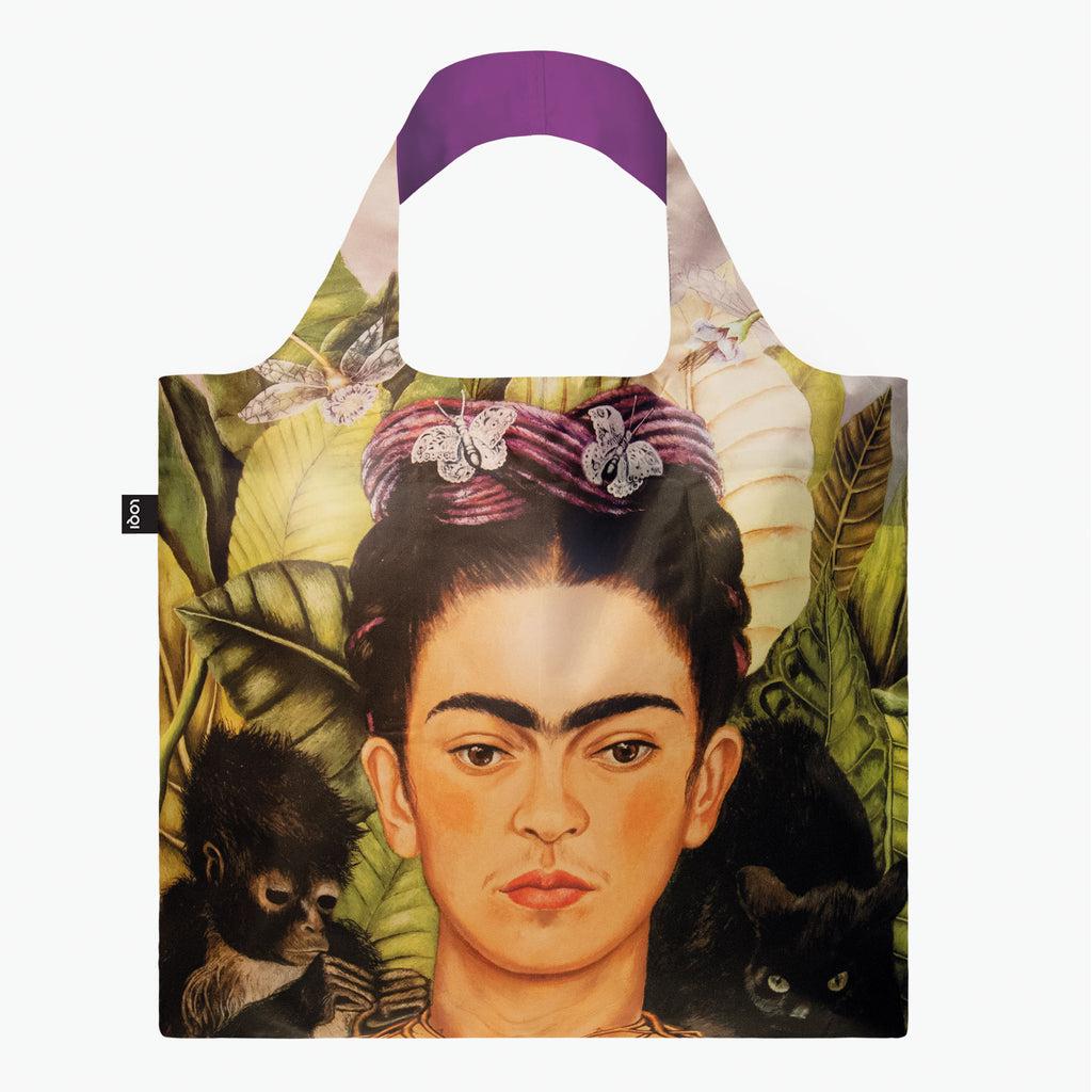 FRIDA KAHLO Self Portrait with Hummingbird Recycled Bag