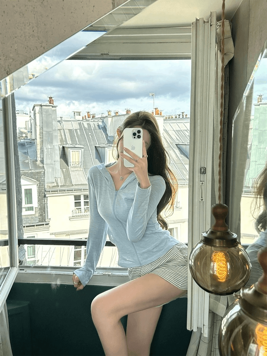 퍼미블 슬림 루즈 울트라 썸머 후드 티셔츠