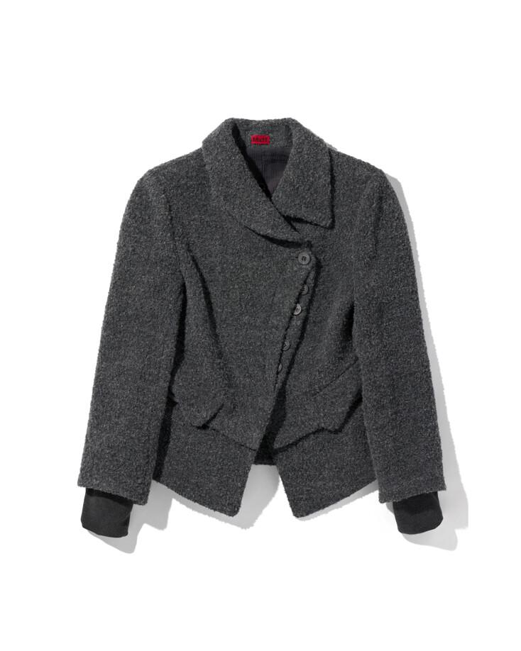 TILTED WOOL BLAZER - GREY