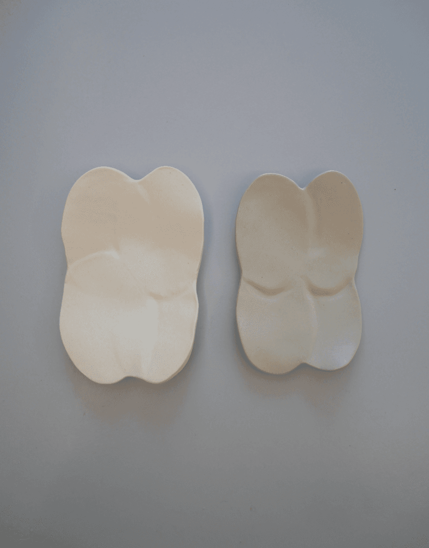 circle circle plate ivory