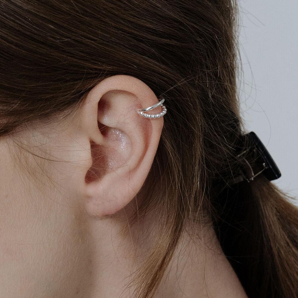 [silver925] TB018 two line cubic earcuff