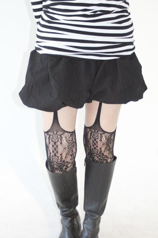 garter stockings (black)