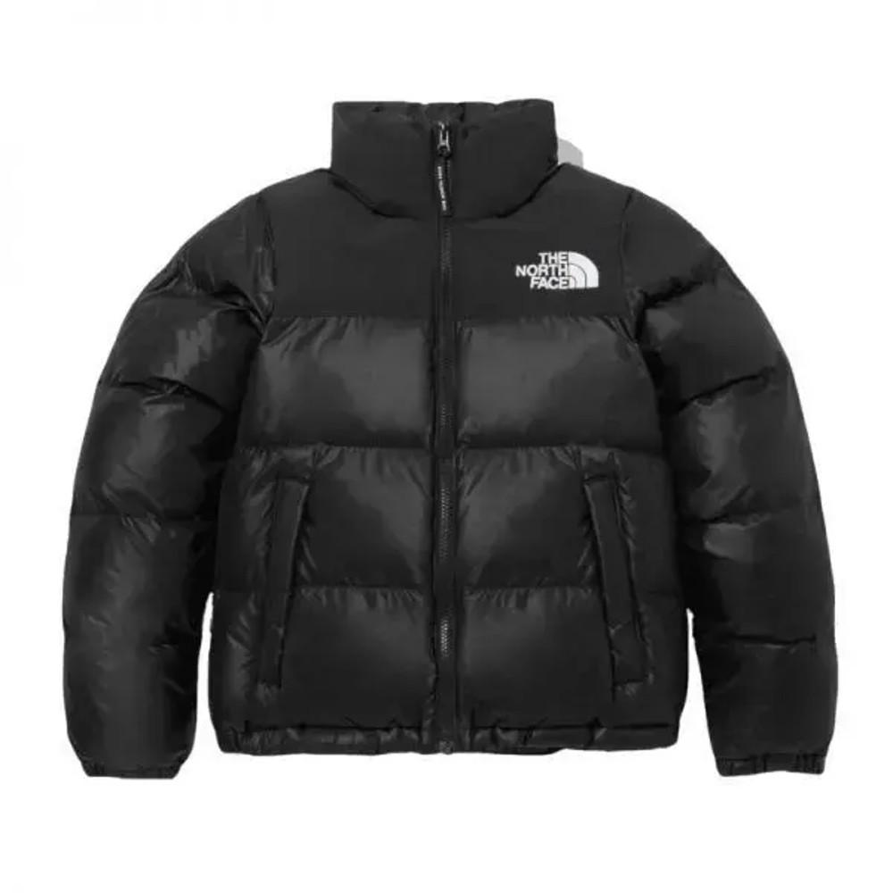 노스페이스 여성 화이트로고 눕시 온볼 자켓 블랙 패딩