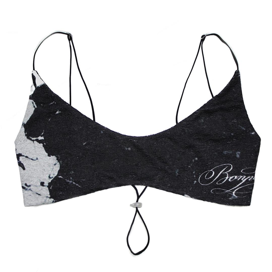 Graphic bikini top (Black)