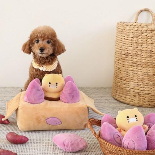 카카오프렌즈 춘식이 인형 강아지노즈워크 고구마상자 장난감 애견용