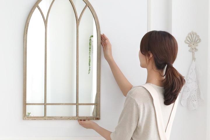 프렌치 엔틱 아치 인테리어 창문 벽거울 수입 거울