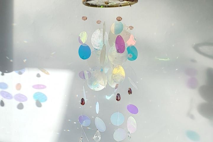 샬랄라 홀로그램 스팽글 자개모빌 썬캐쳐