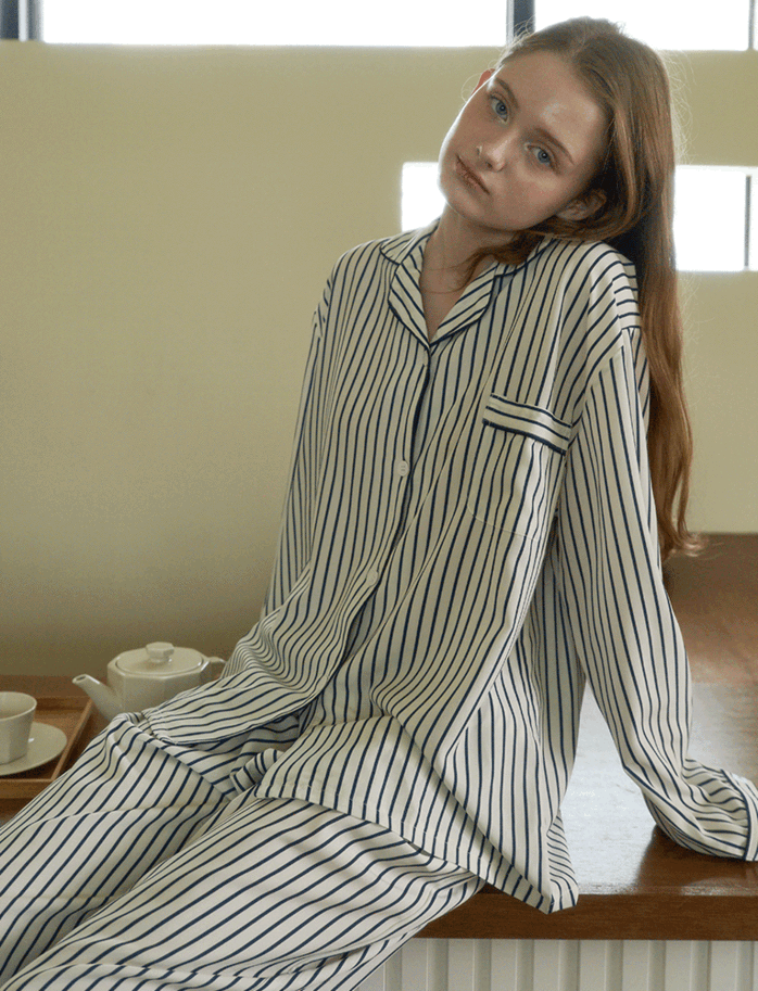 글림 긴팔 잠옷 파자마 세트