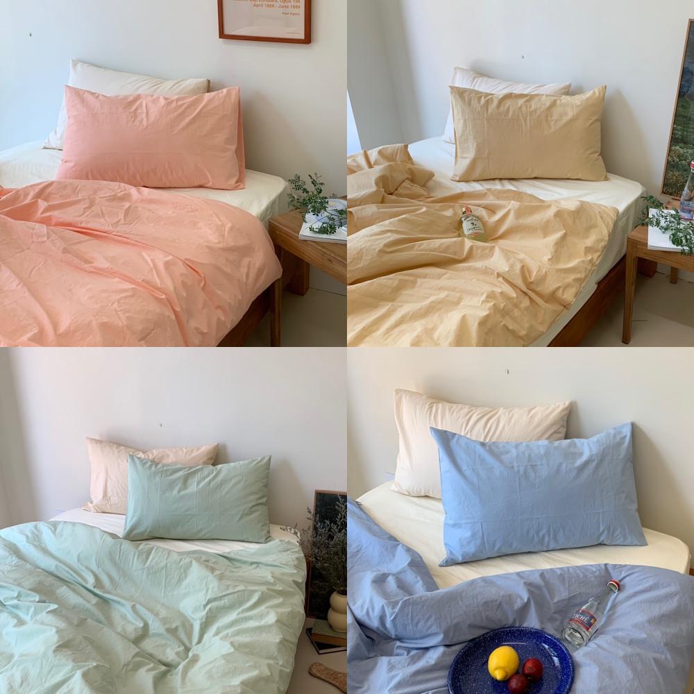 솔리드 고밀도 바이오워싱 호텔침구 이불커버(45color)